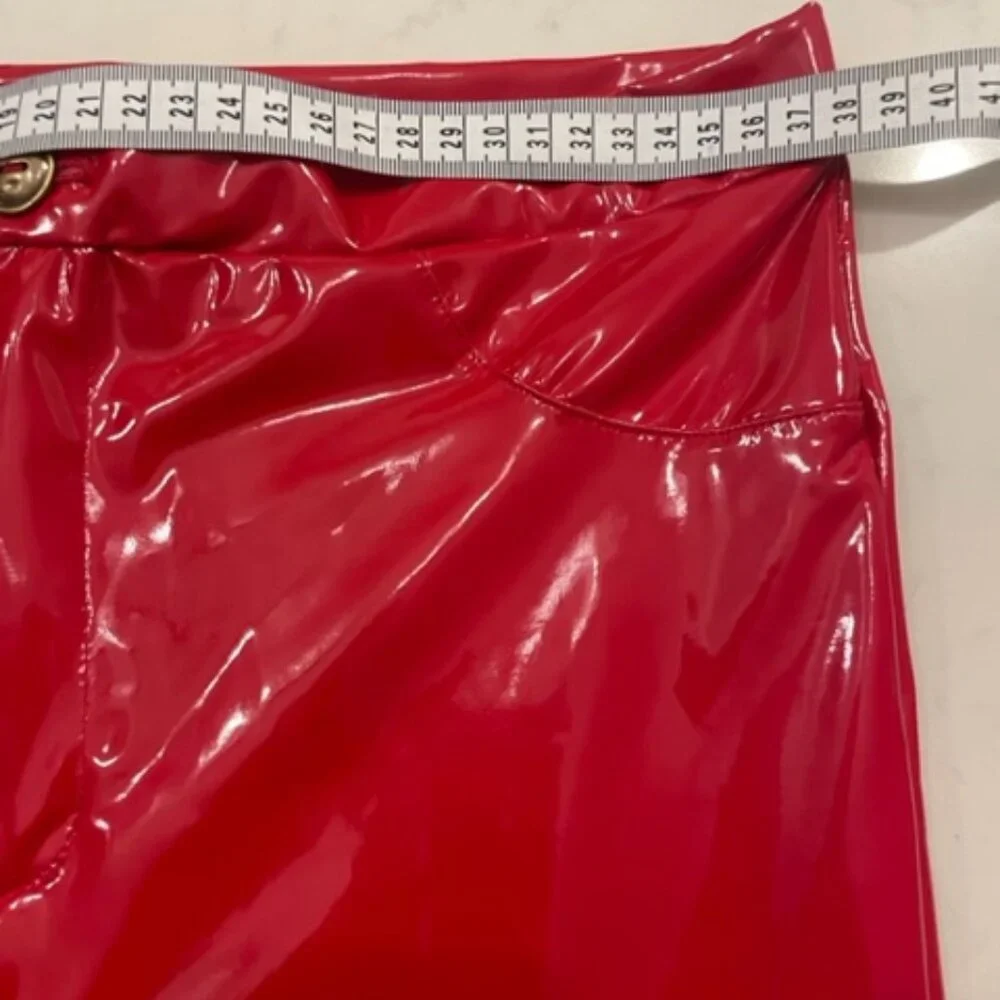 Faux Leather Red Pants - Picture 6 of 7